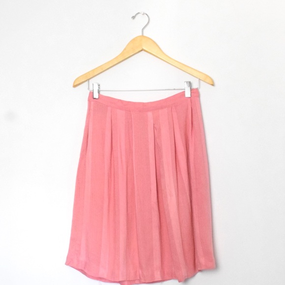 Vintage 90s simple pink high waisted skirt - Picture 1 of 4